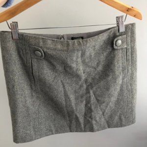 J. Crew Grey Wool Mini Skirt
